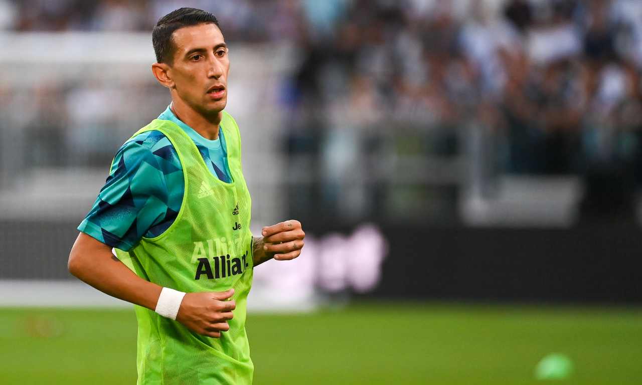 Di Maria durante il riscaldamento