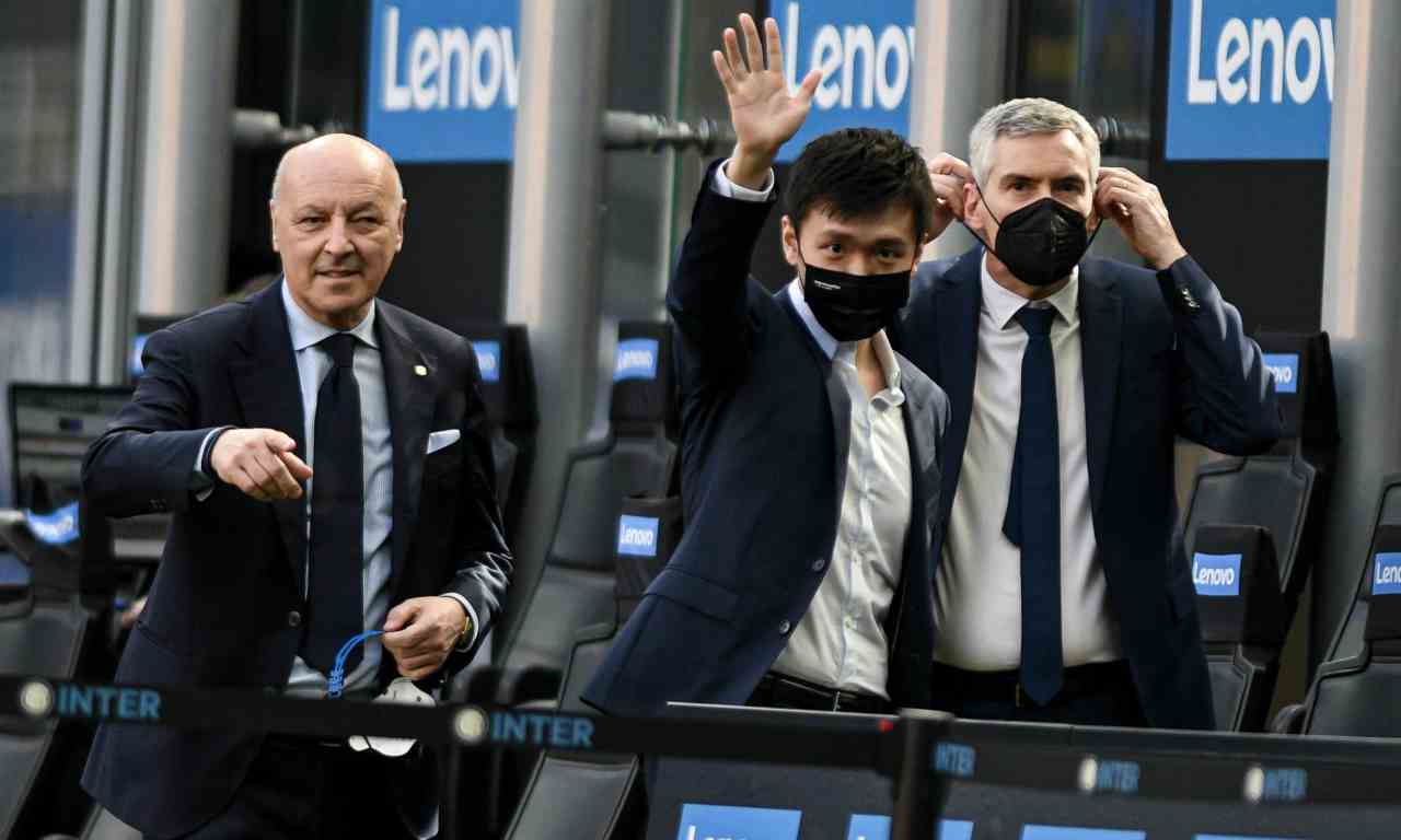 Inter, Zhang, Antonello e Marotta allo stadio
