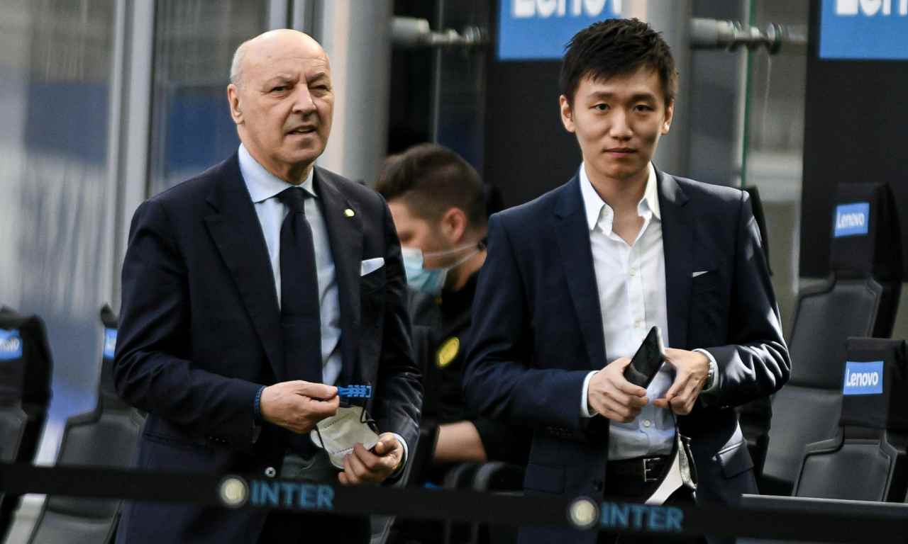 Inter, Marotta e Zhang in tribuna