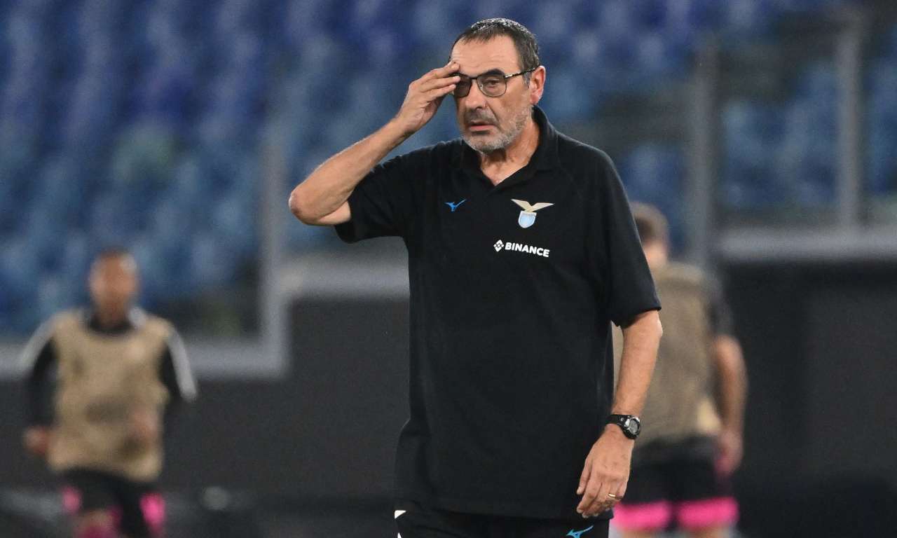 Lazio-Verona, Sarri a bordo campo