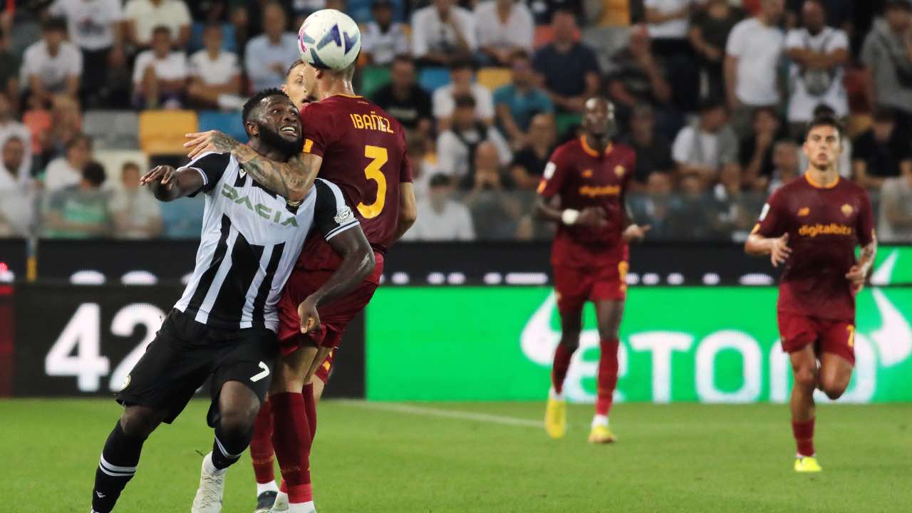 Udinese-Roma in campo
