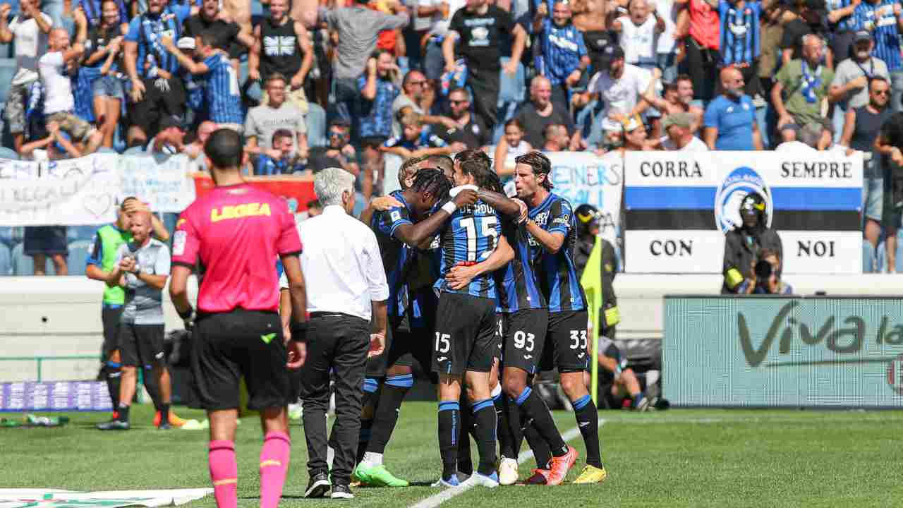 Atalanta che esulta