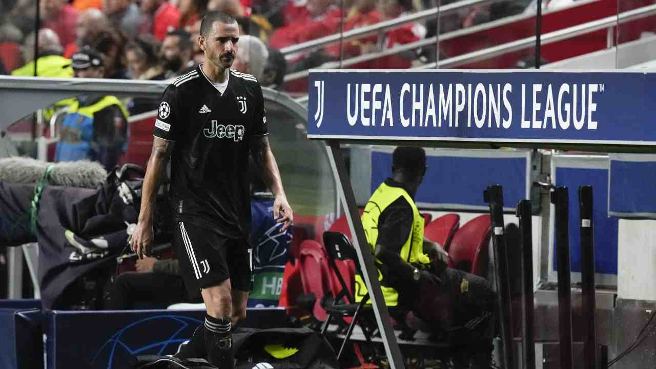 Bonucci lascia il campo Juve