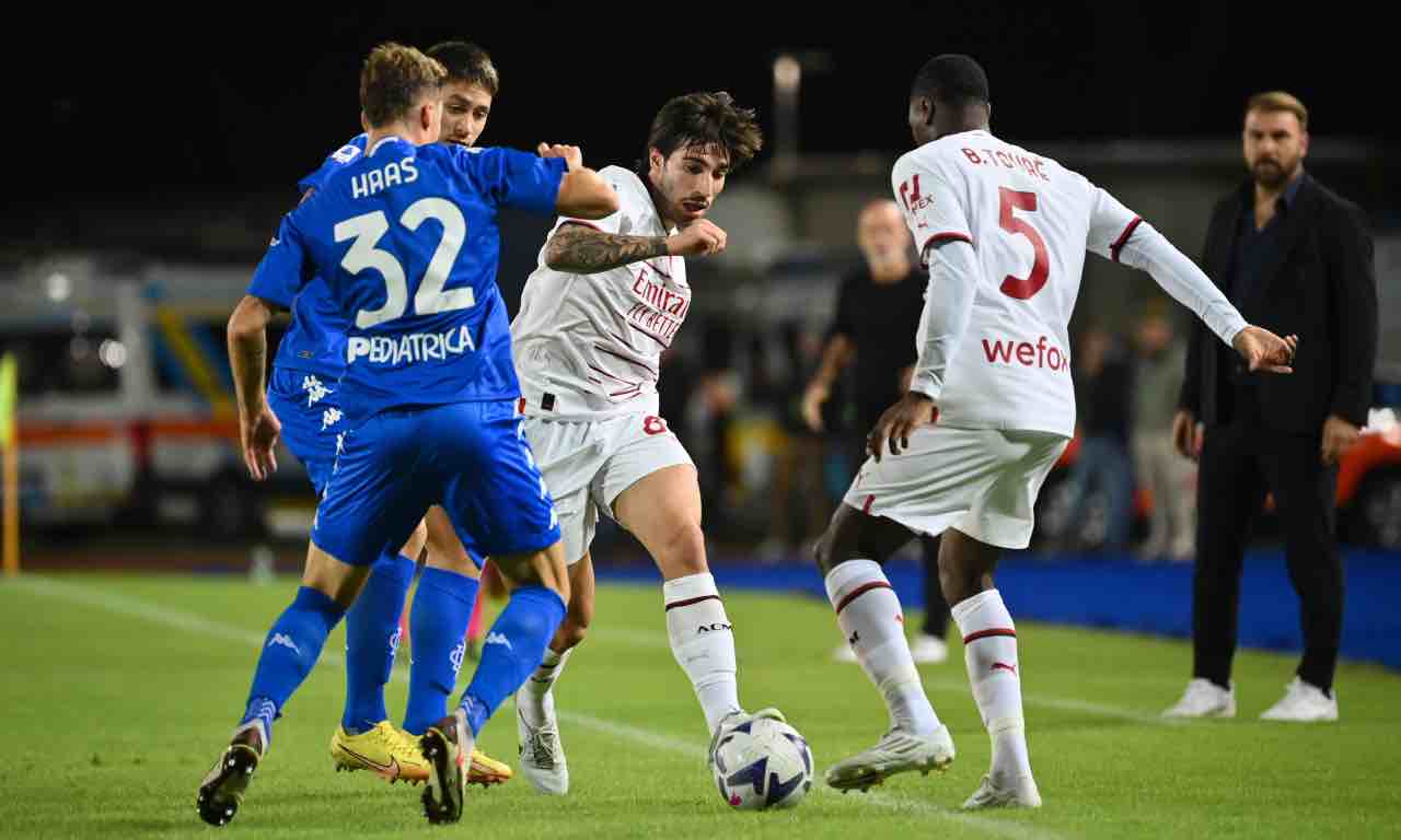 Empoli-Milan in azione