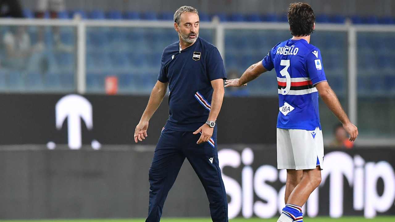 Giampaolo esce dal campo Sampdoria