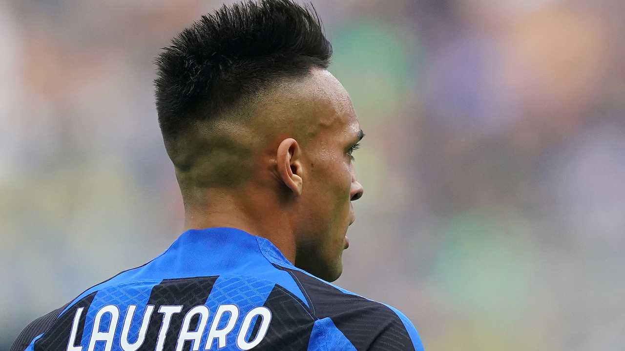 Lautaro Martinez concentrato Inter