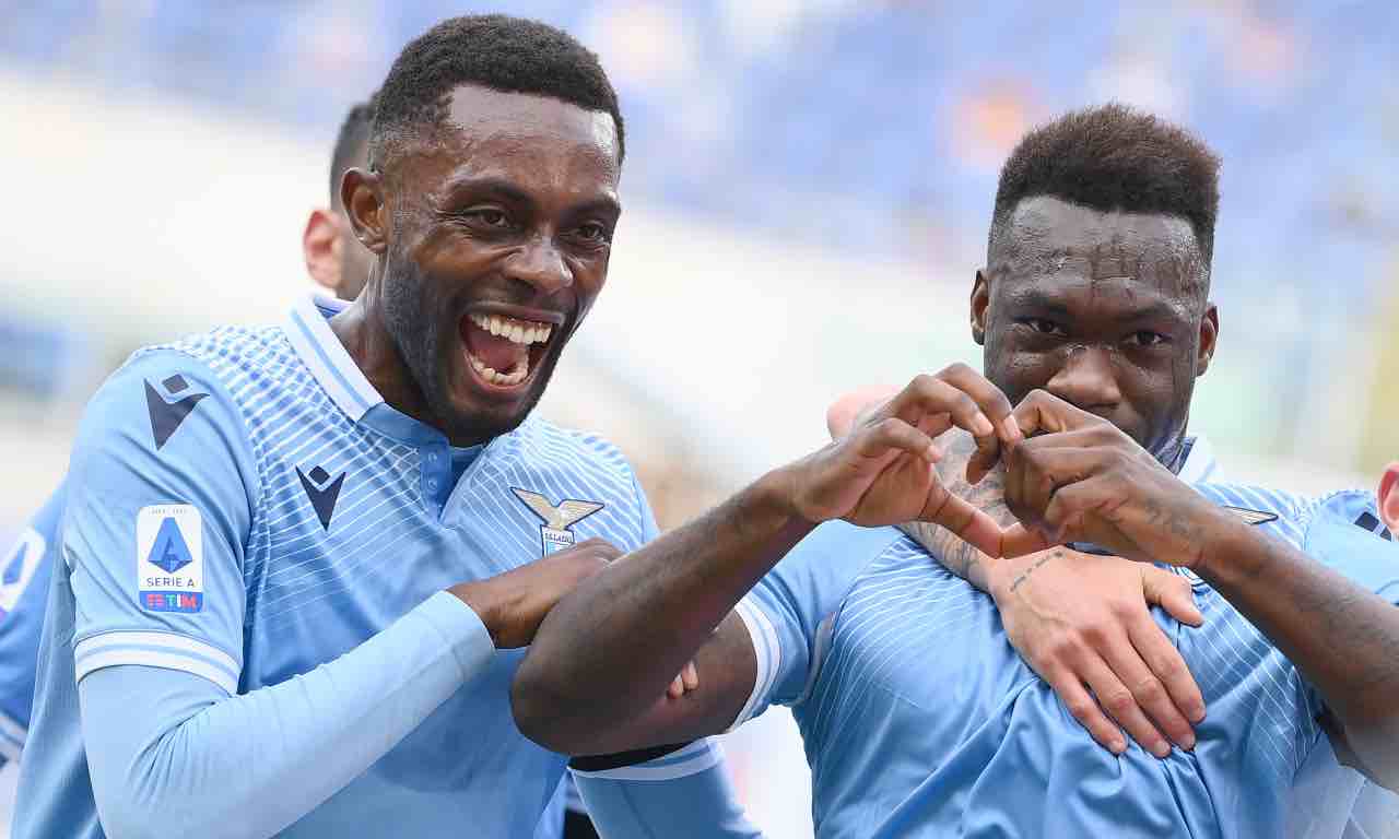 Caicedo esulta con la Lazio