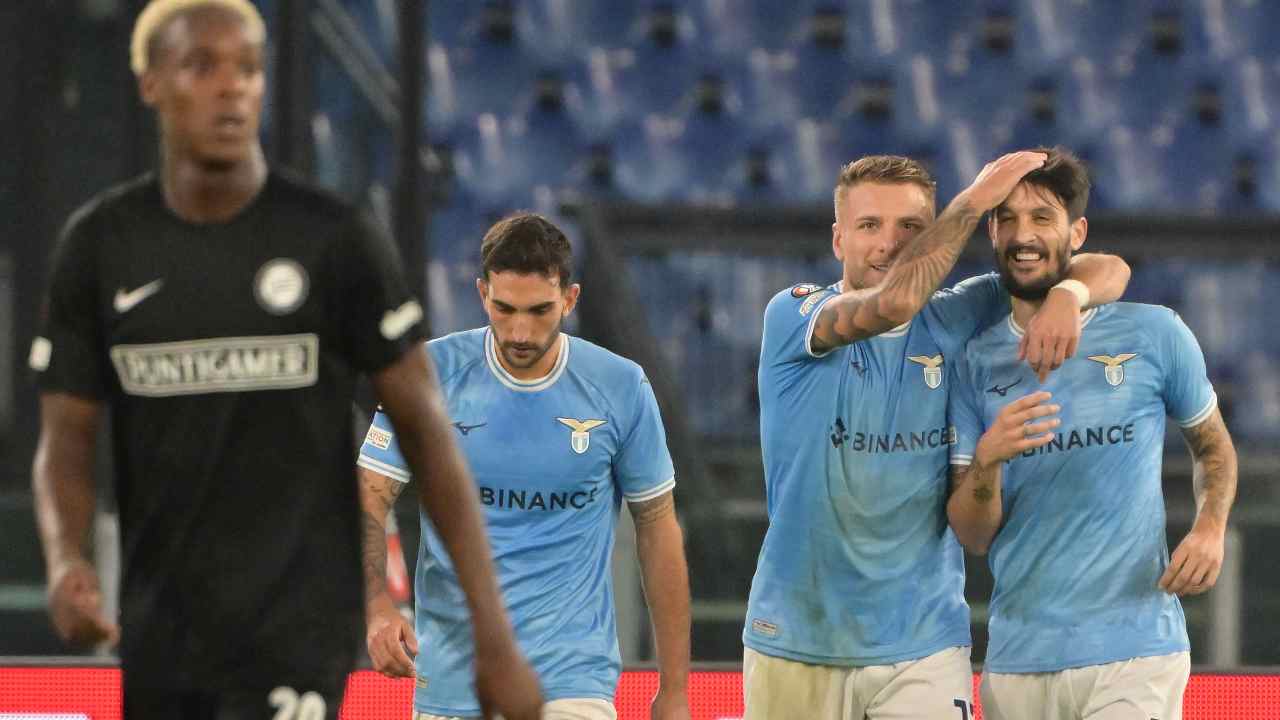 Ciro Immobile e Luis Alberto in Lazio-Sturm Graz