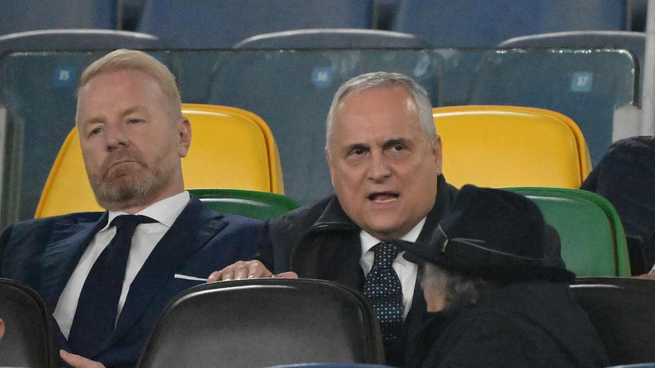 Lotito e Igli Tare insieme in tribuna Lazio