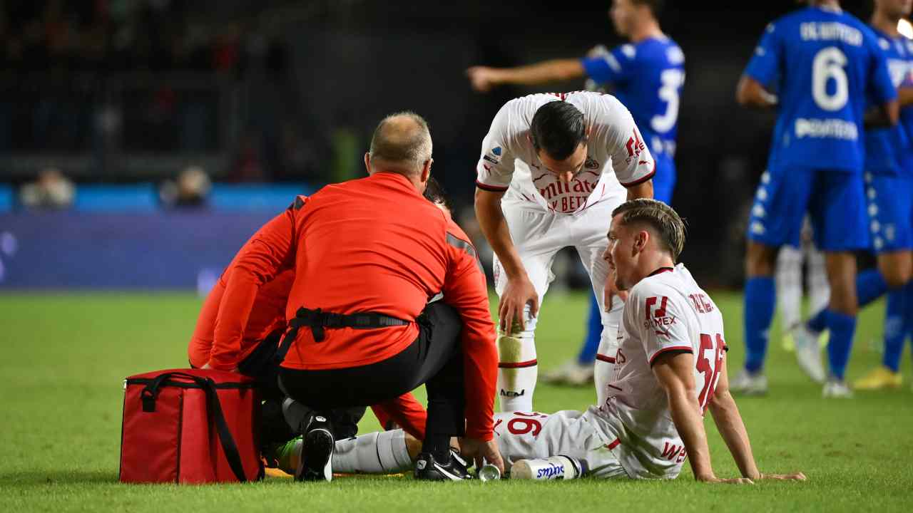 Saelemaekers soccorso per l'infortunio Milan