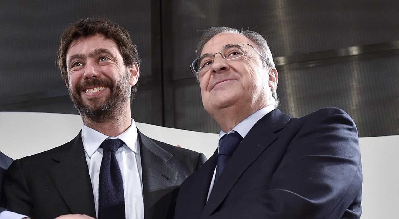 Agnelli e Florentino Perez felici