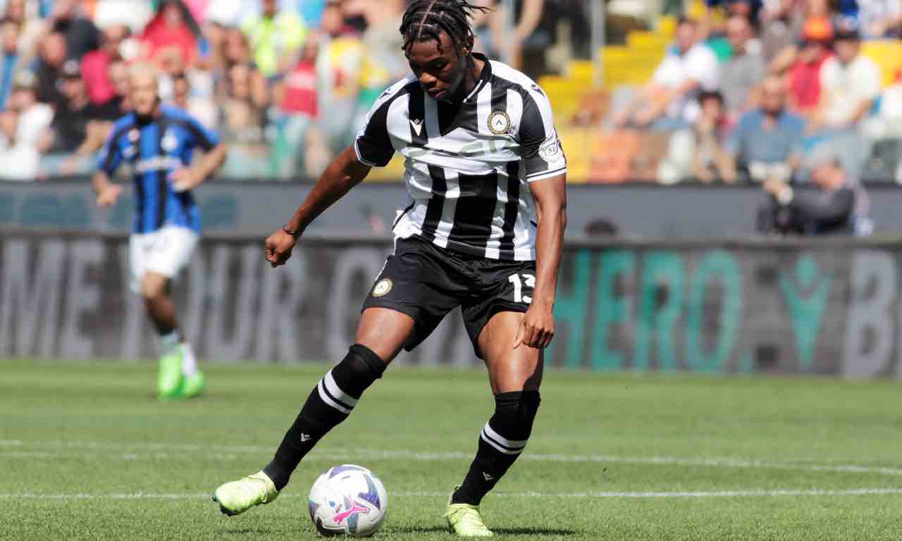 Udogie in campo con l'Udinese