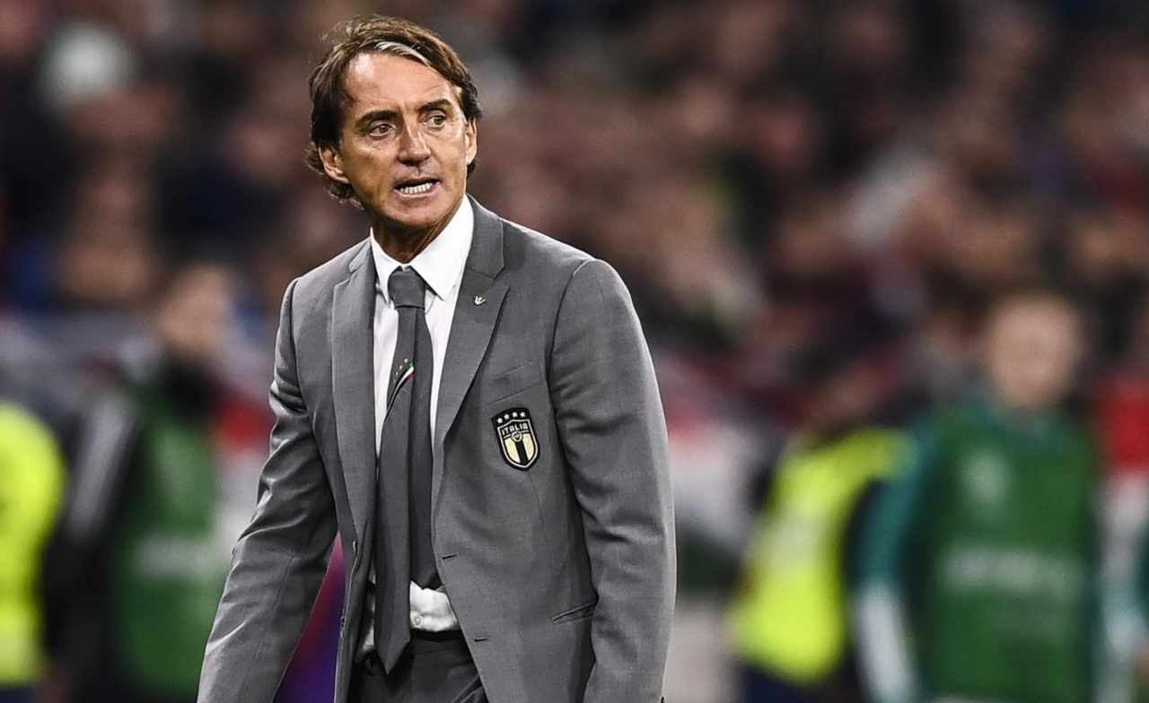 Italia, il CT Mancini in campo