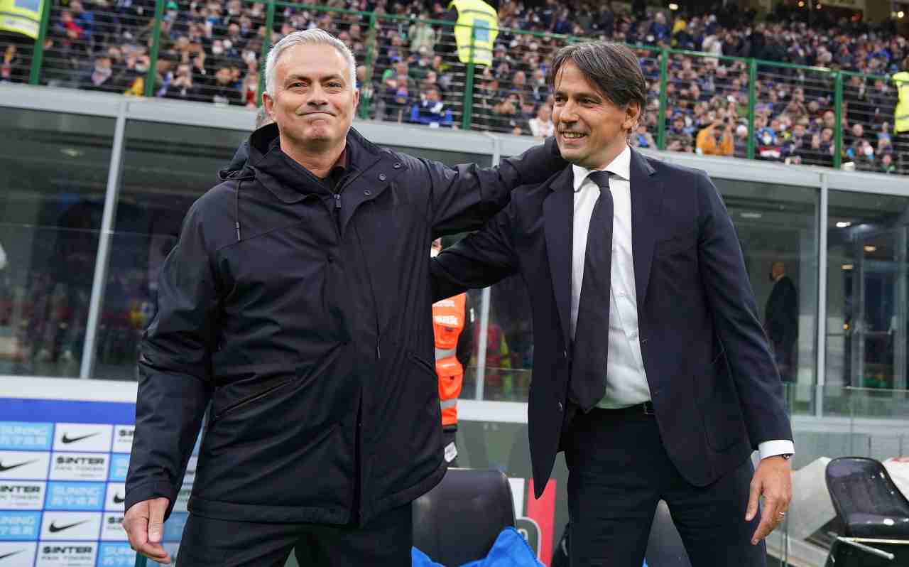 Inter-Roma, Mourinho e Inzaghi si salutano