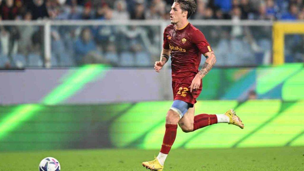 Nicolò Zaniolo con la maglia della Roma