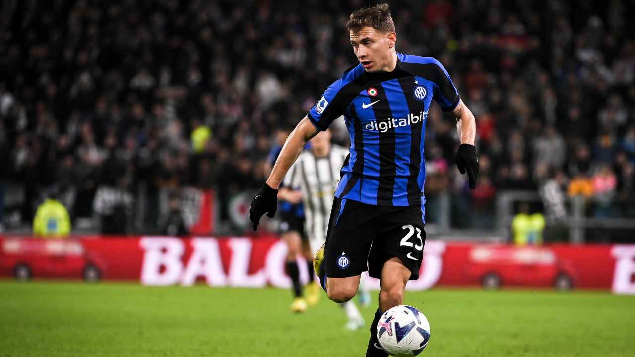 Barella in azione: da un suo errore è nato il vantaggio della Juventus 