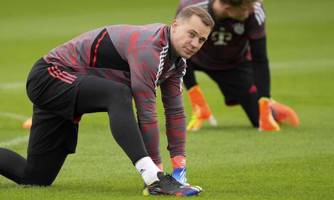 Neuer si allena col Bayern Monaco