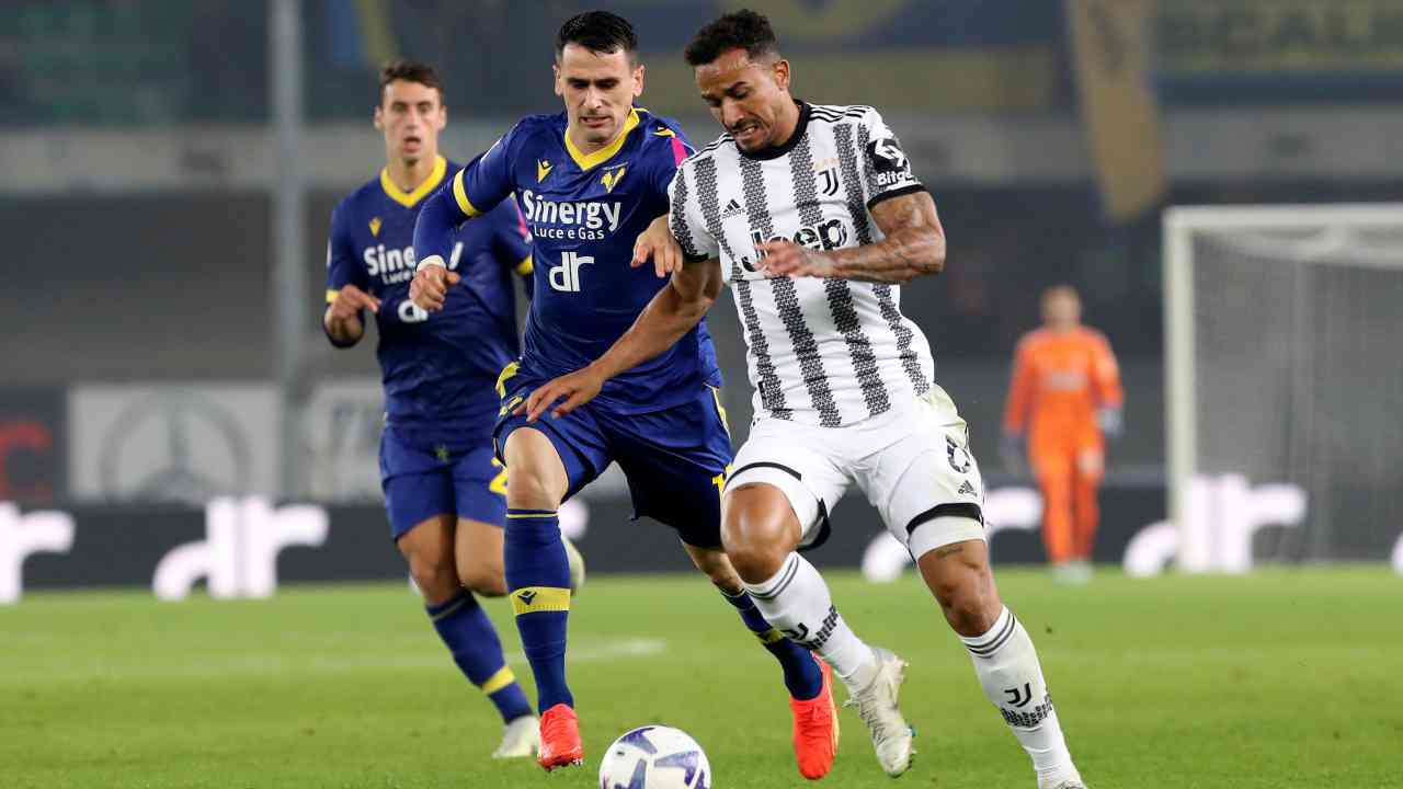 Danilo e Lasagna Verona-Juventus 