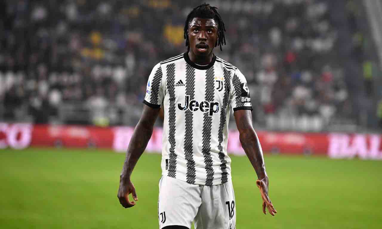 Kean in campo con la Juventus