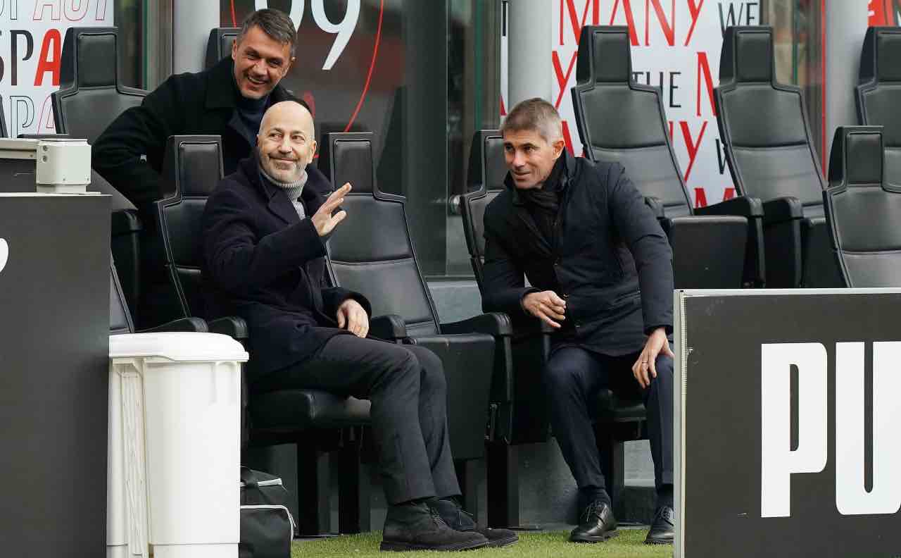 Gazidis con Maldini e Massara