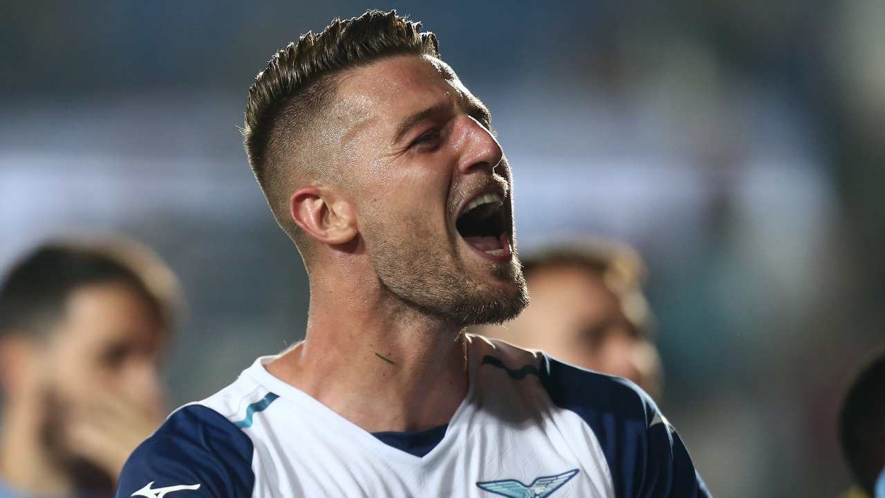 Milinkovic-Savic esulta Lazio