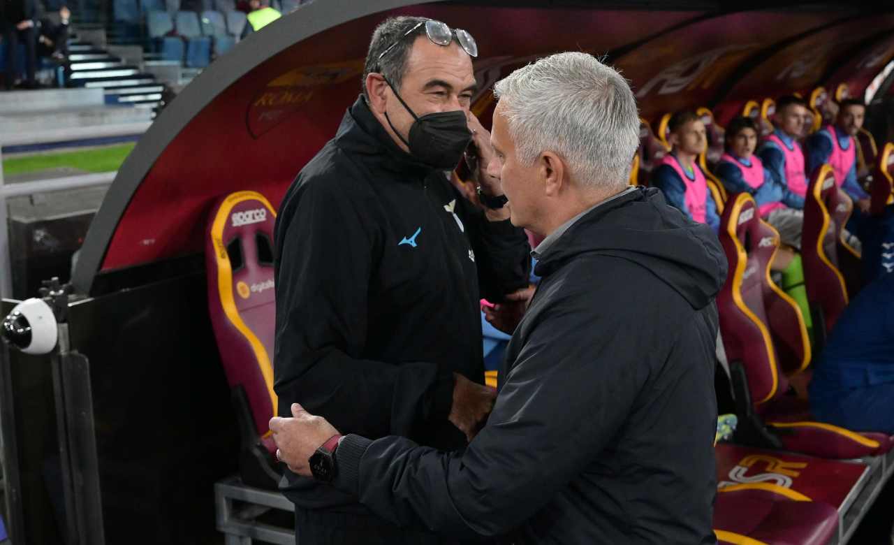 Sarri con Mourinho 