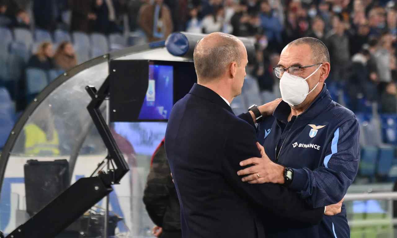 Juventus-Lazio, Sarri e Allegri si salutano