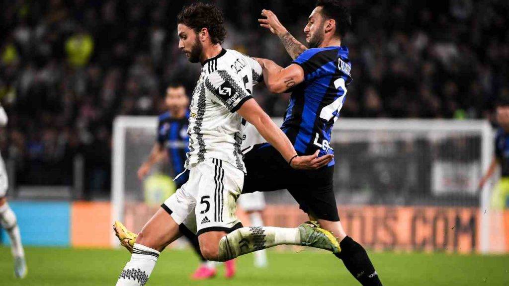 Azione di gioco tra Juventus e Inter