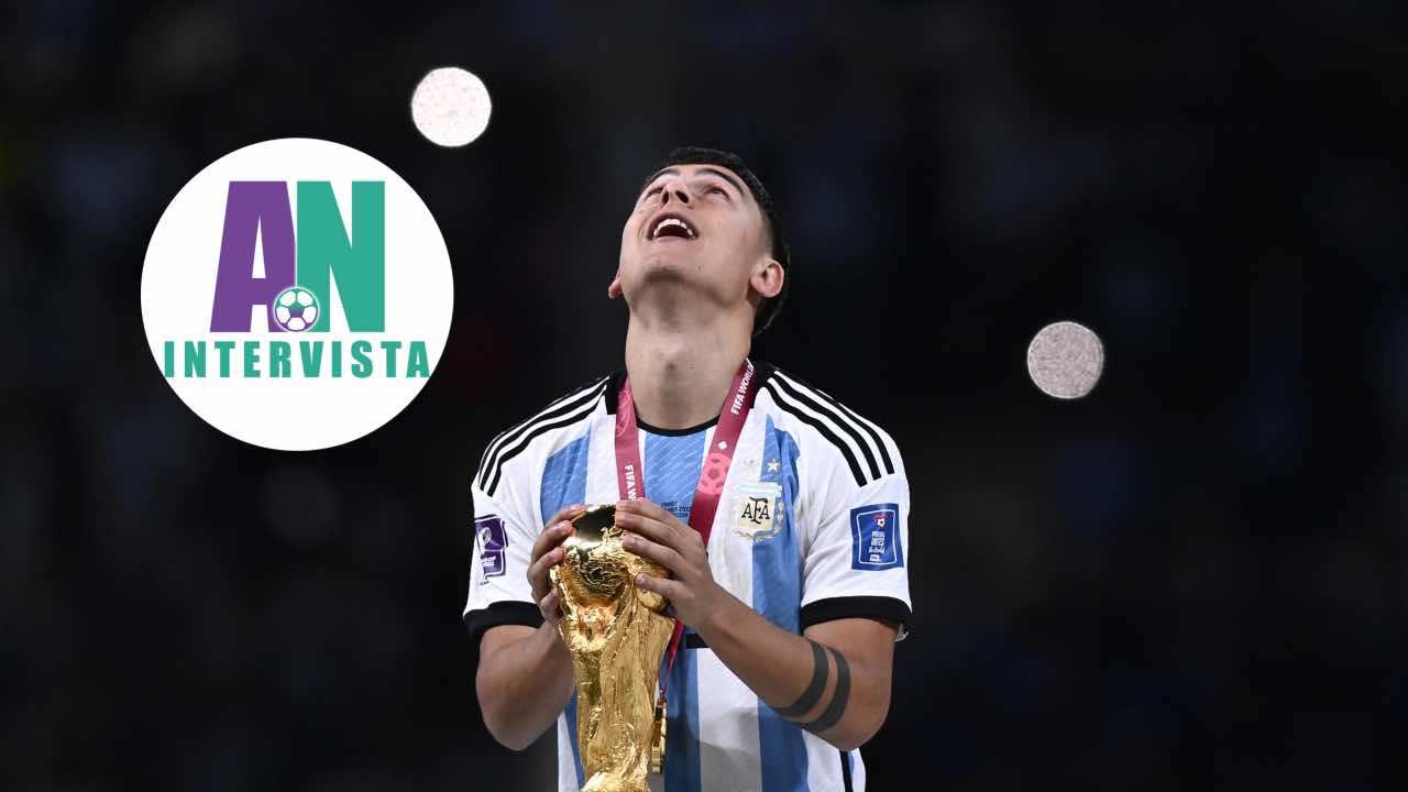 Dybala tocca la coppa del mondo Argentina