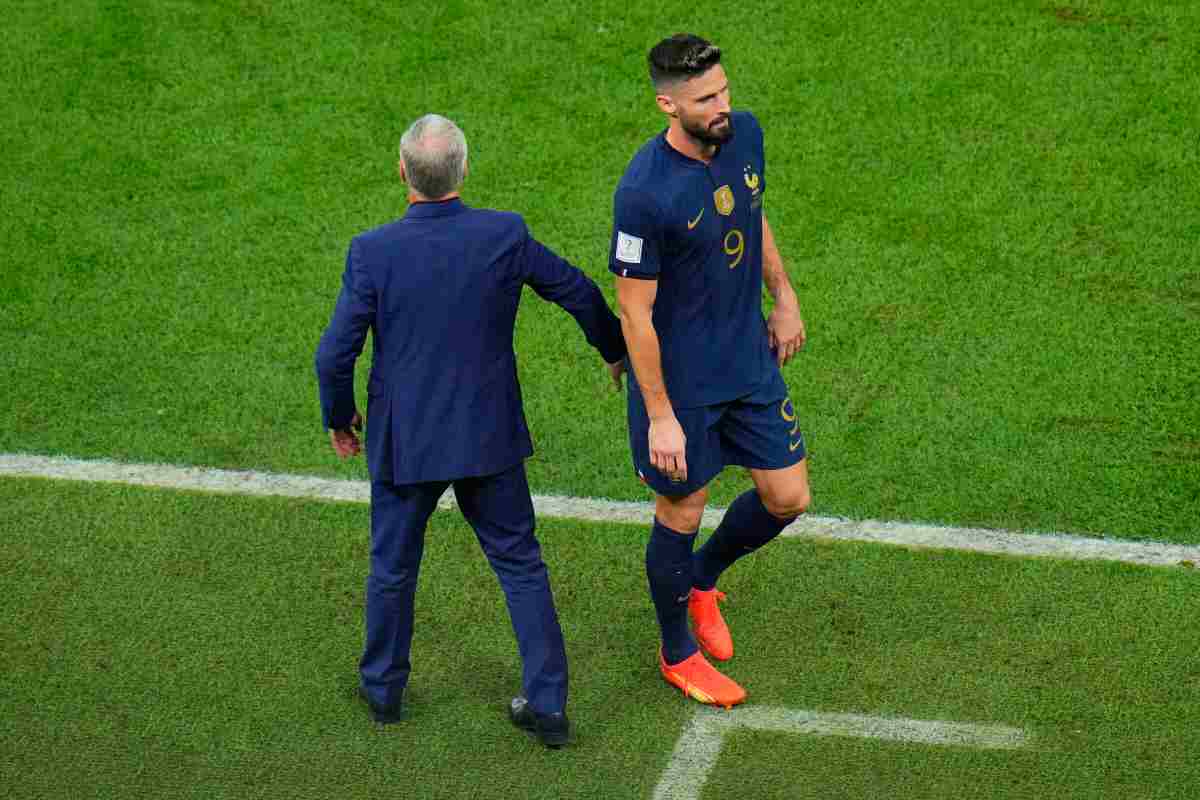 Giroud esce dal campo Francia