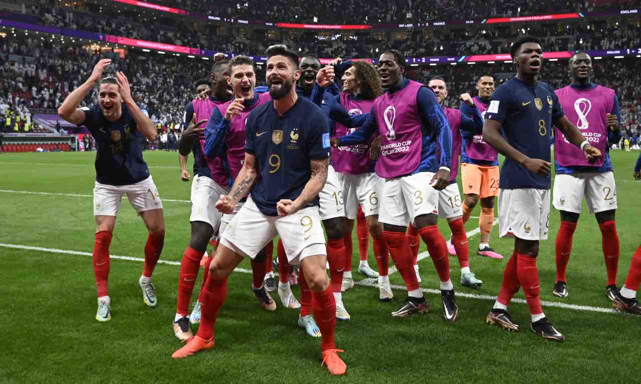 La Francia festeggia la qualificazione alle semifinali di Qatar 2022