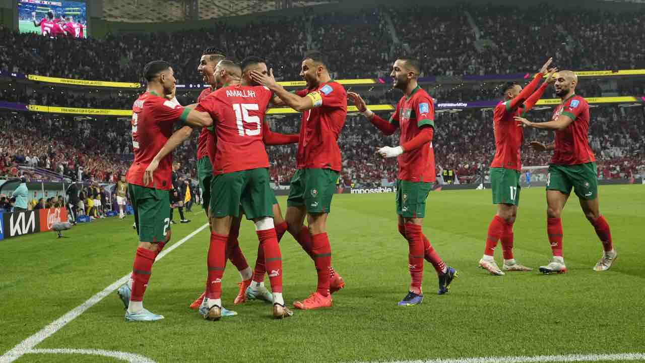 Marocco esulta al gol