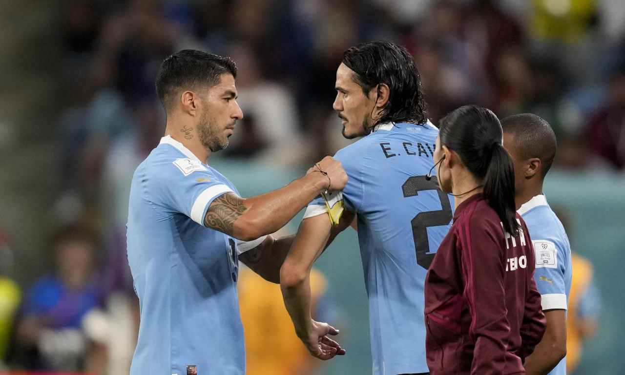 Suarez con Cavani 