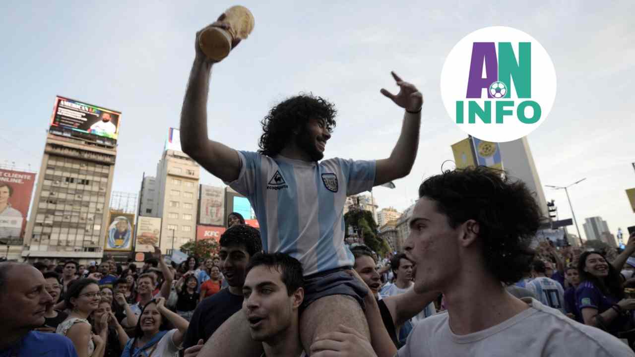 Tifosi dell'Argentina in festa