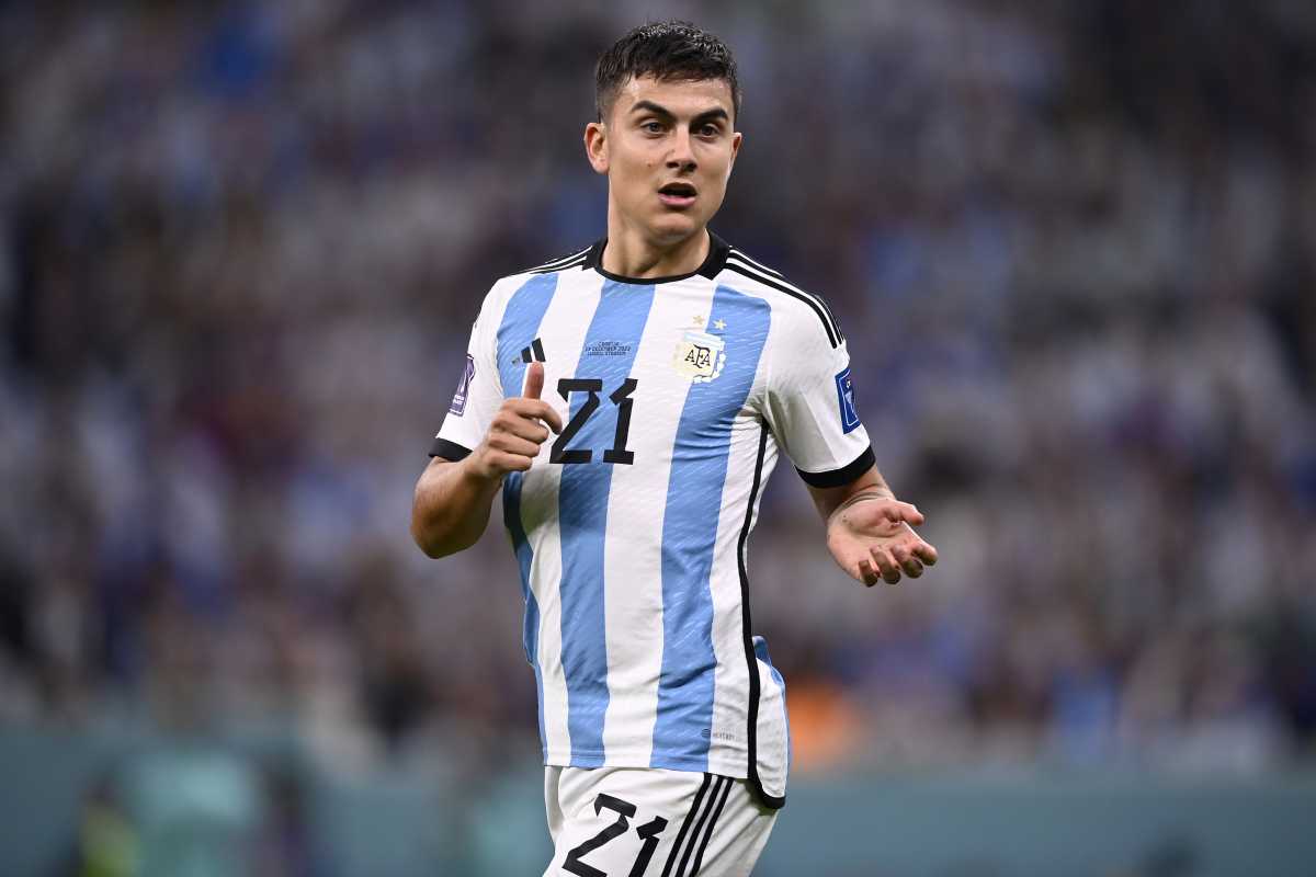 Dybala con la maglia dell'Argentina