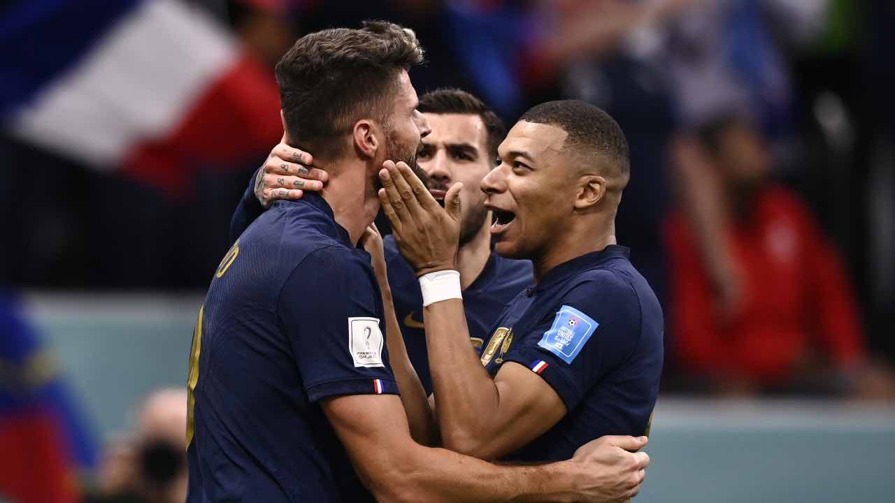 La Francia esulta al gol
