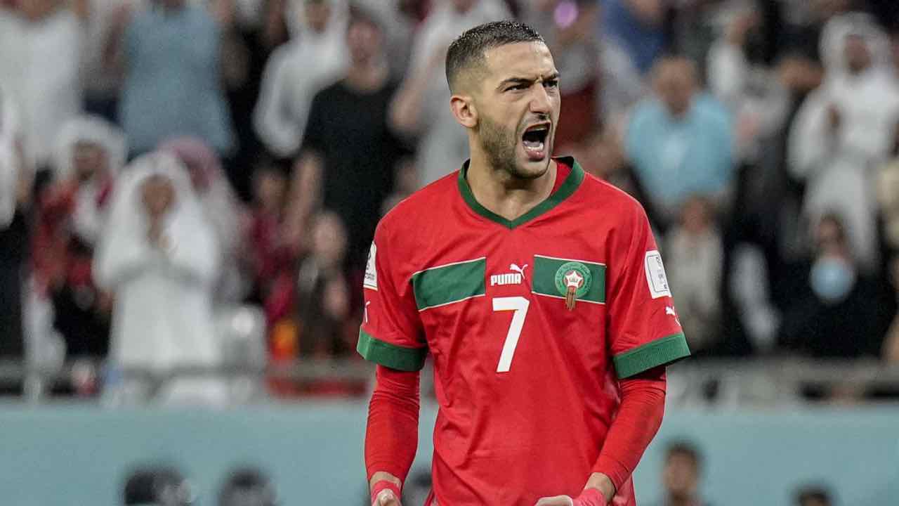 Hakim Ziyech esulta