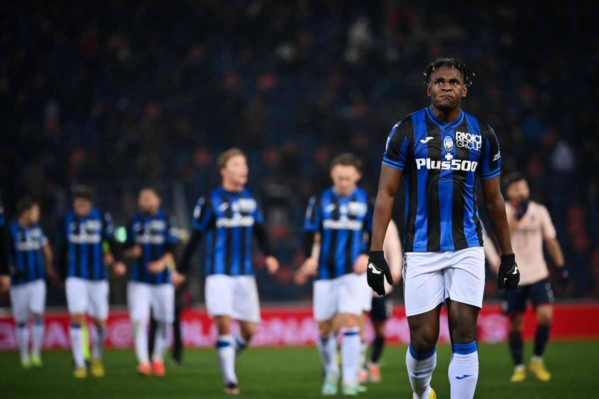 Giocatori dell’Atalanta in campo 