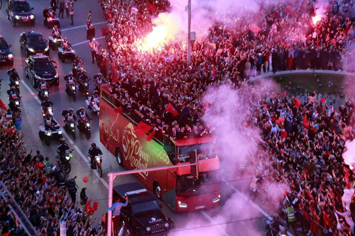 Il Marocco entra a Rabat dopo i Mondiali