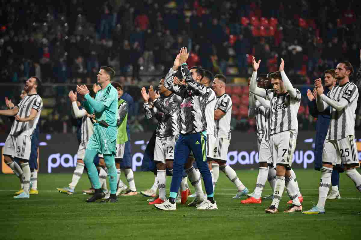 La Juventus festeggia la vittoria