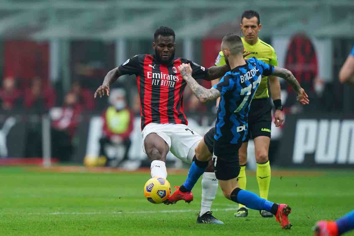 Kessie e Brozovic nel derby del 2021