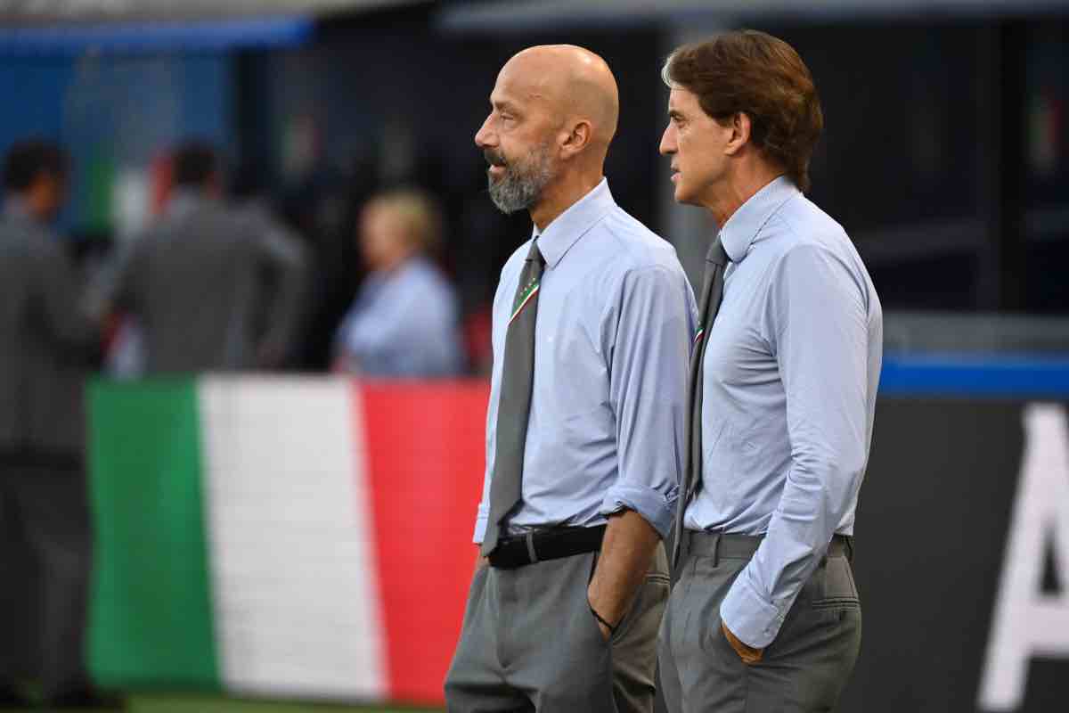 Vialli e Mancini a bordocampo