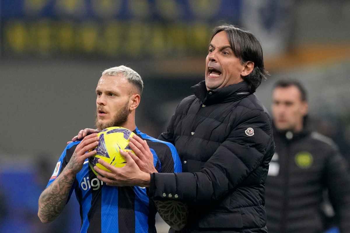 Inzaghi con Dimarco 