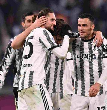 La Juventus festeggia dopo un gol