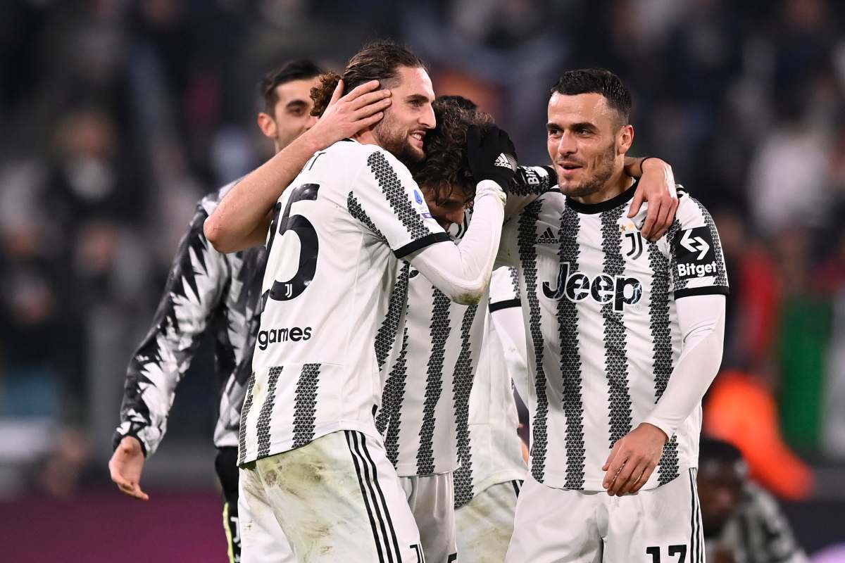 La Juventus festeggia dopo un gol 