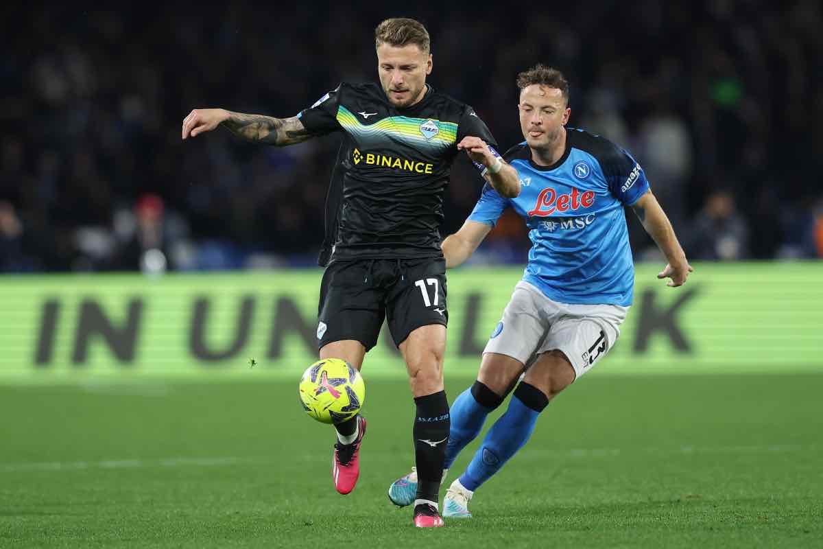 Immobile in campo in Napoli-Lazio