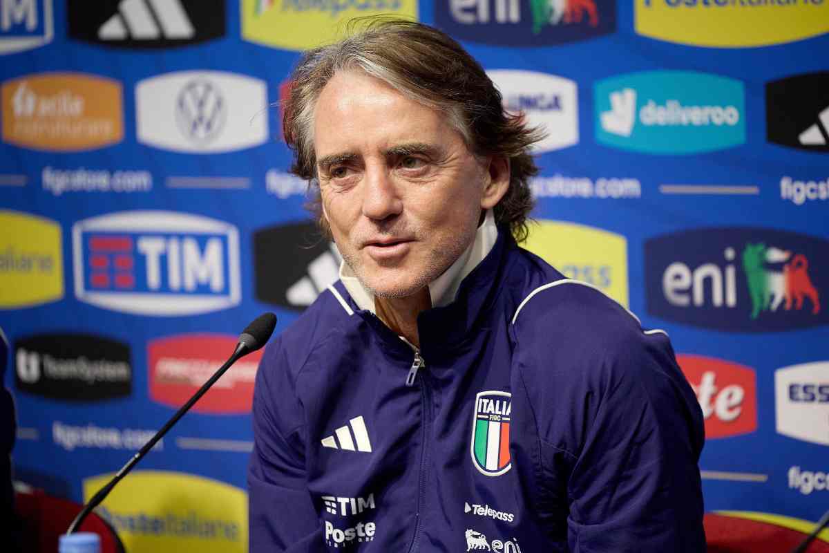 Mancini in conferenza stampa 