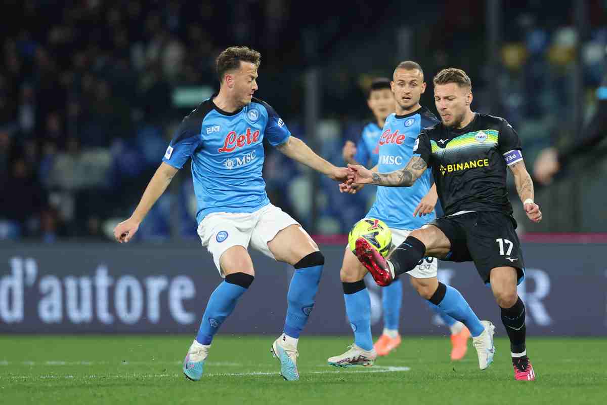 Immobile e Rrhamani Napoli-Lazio