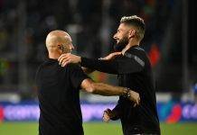 Pioli con Giroud
