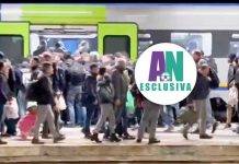 Tifosi Eintracht alla stazione